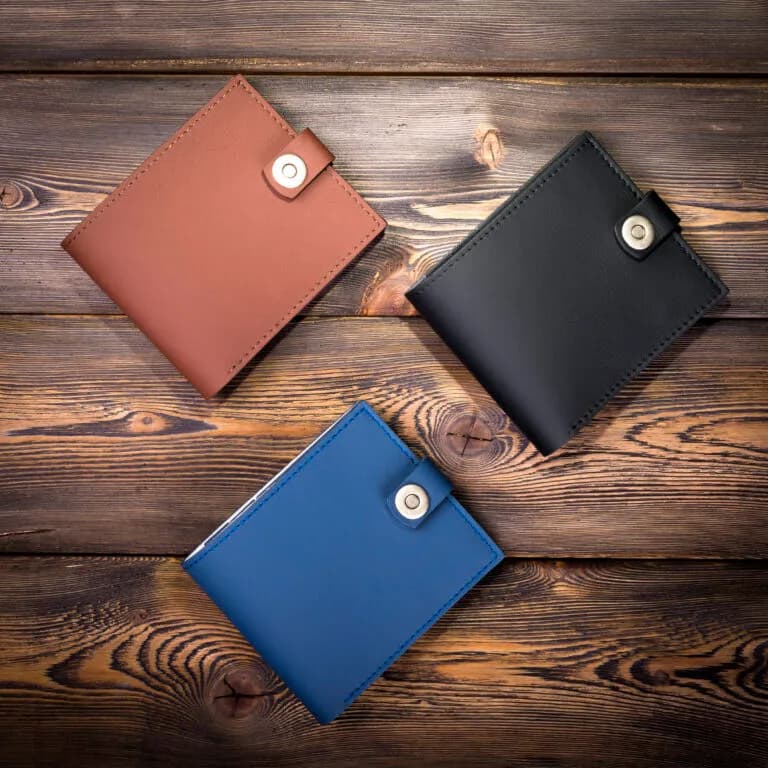 Premium leather wallet edge repair and scratch removal