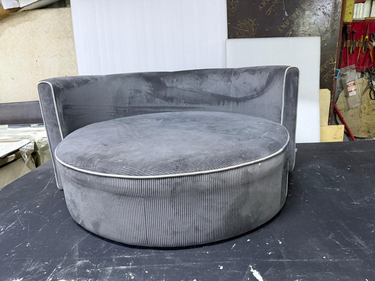 Leather item before repair
